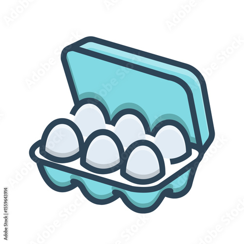 Vector color shadow icon for Eggs