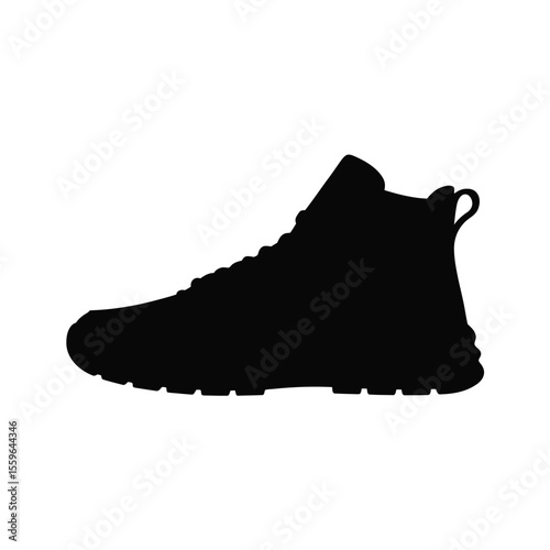Silhouette of a hiking boot perfect for outdoor adventures and exploration