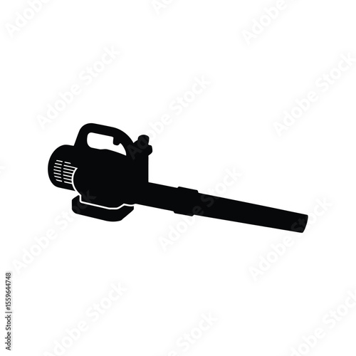 Black Silhouette Icon of a Leaf Blower