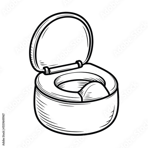 Open Portable Potty Training Toilet Seat Illustration