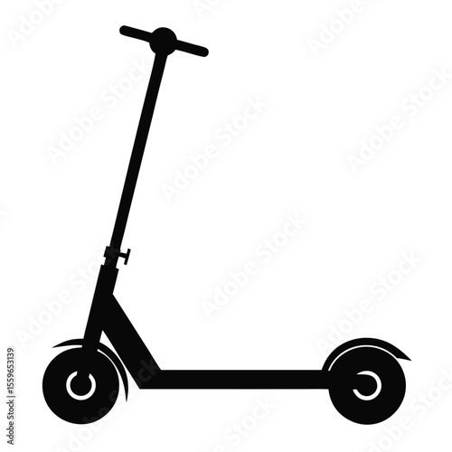 scooter vector, electric scooter icon, urban ride silhouette, eco transport line art, city scooter symbol

