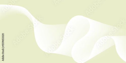 Wallpaper Mural Soft white ribbon curve on light green backdrop Torontodigital.ca