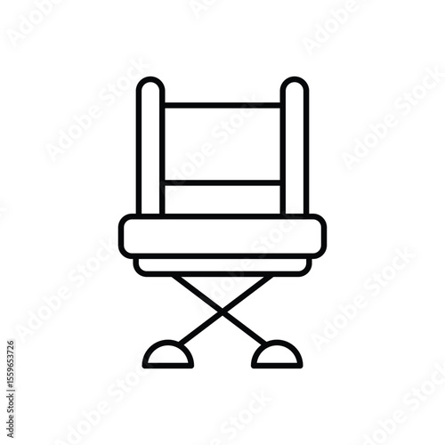 Director Chair Icon vector stock illustration