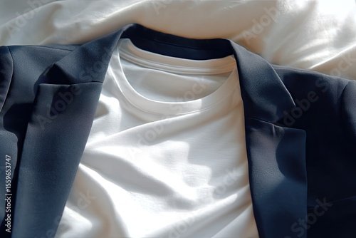 Formal Attire Suit Jacket with Shiny Shirt