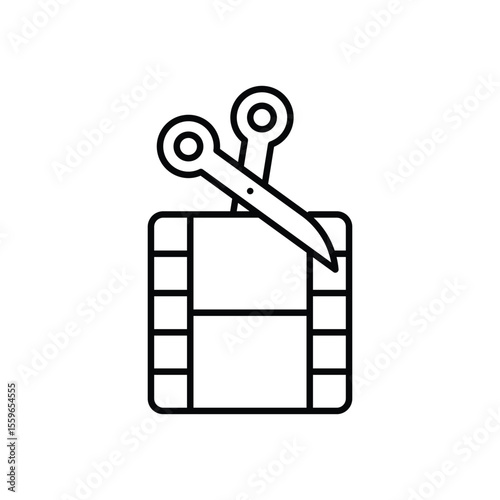 Film Editing Icon vector stock illustration
