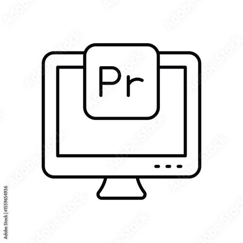 Premiere Icon vector stock illustration