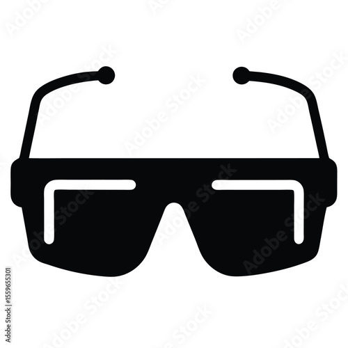Sunglasses Icon, Fashion Eyewear Vector, Stylish Glasses Silhouette, Summer Accessory Symbol, Cool Shade Graphic

