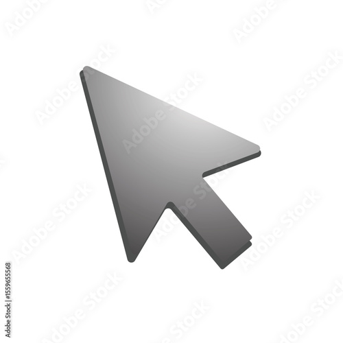 3d gradient cursor pointer icon vector	