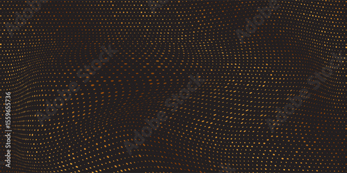 Wallpaper Mural Modern golden halftone gradient on black surface Torontodigital.ca