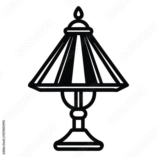 Elegant Striped Table Lamp Design and Illumination