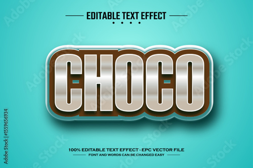 Choco 3D editable text effect template