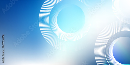 Wallpaper Mural Futuristic Blue Abstract Background with Circular Line Patterns Torontodigital.ca