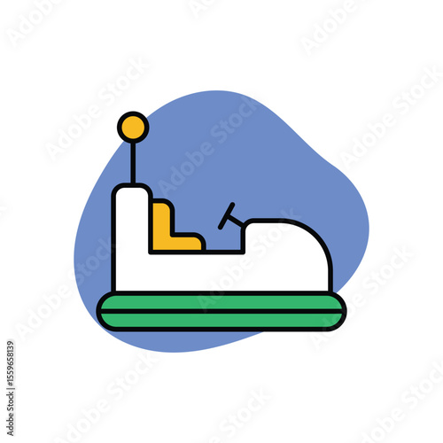 Bumper Cars Icon vector stock illustration