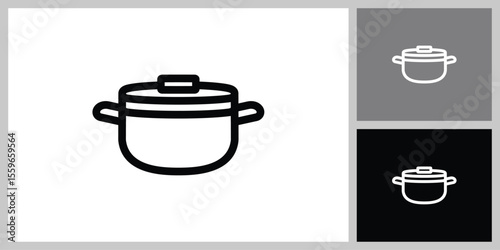 Cooking Pot Line Icon vector design