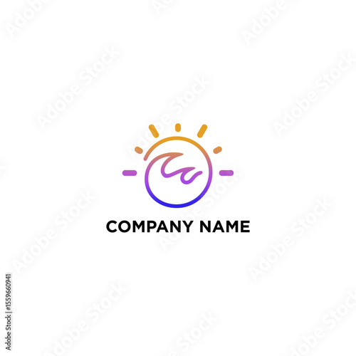 Sun logo icon vector design