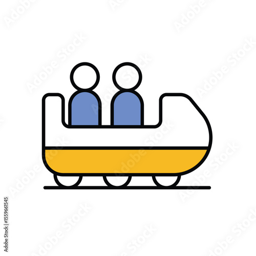 Roller Coaster Icon vector stock illustration