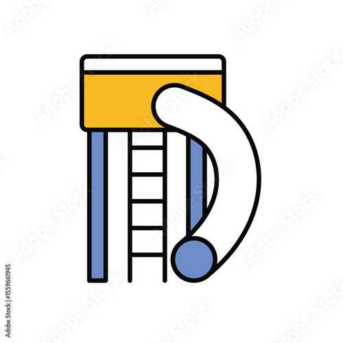 Water Slide Icon vector stock illustration