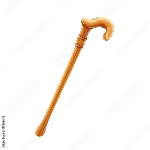 Wooden stick on white background 
