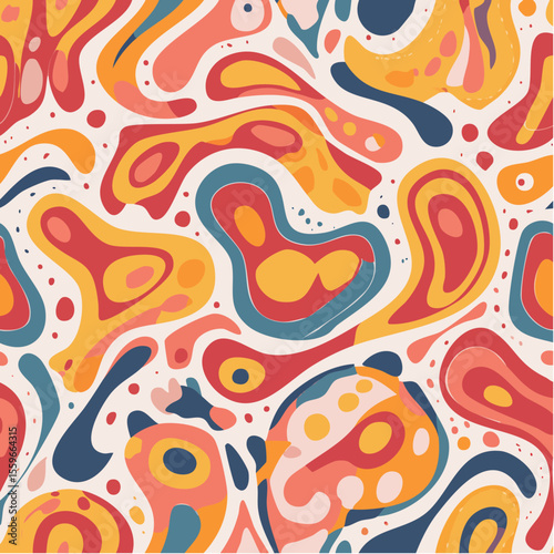 Seamless pattern with liquid  shapes. Vector illustration. 