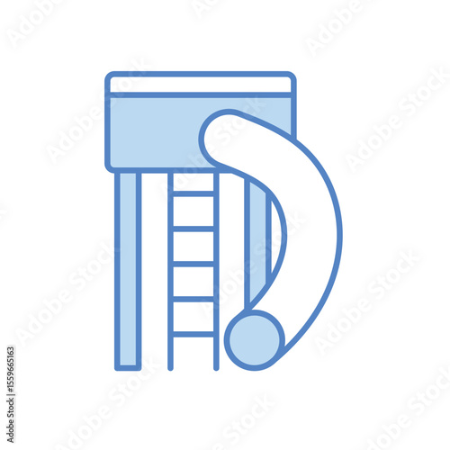 Water Slide Icon vector stock illustration