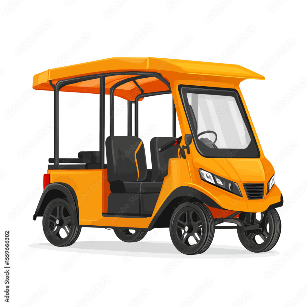 Fototapeta premium Yellow tok tok traditional transport