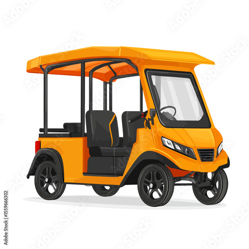 Yellow tok tok traditional transport 