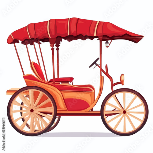 Tok tok traditional transport vector 