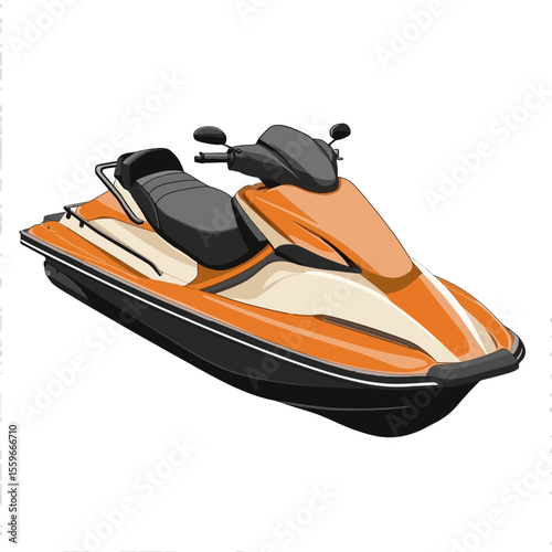 Jet ski isolated 