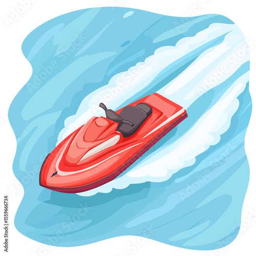 Jet ski on white 