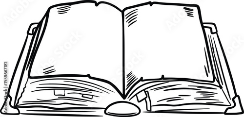 Open Book Doodle for National Book Lovers Day Celebration
