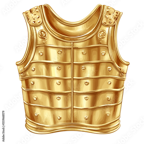 Gold armor isolated 