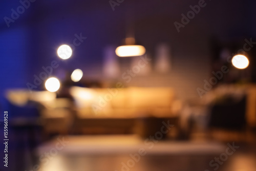 Blurred view of stylish liv...
