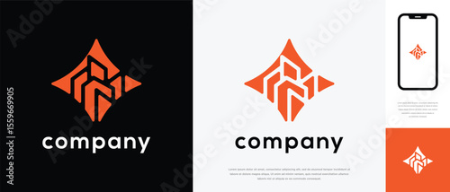 Real estate building star logo design. Star building house logo icon