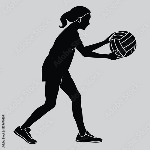 Teen tossing a baseball silhouette vector design art and illustration