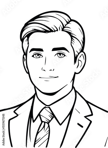 Young male professional in business attire, neutral expression, in a corporate setting.
