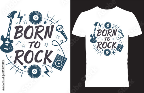 Music t shirt design concept