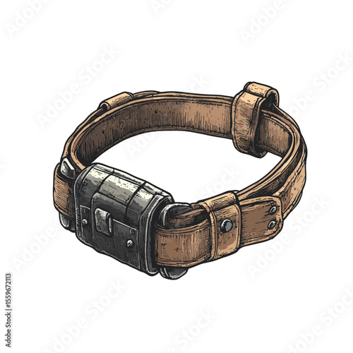 old leather belt