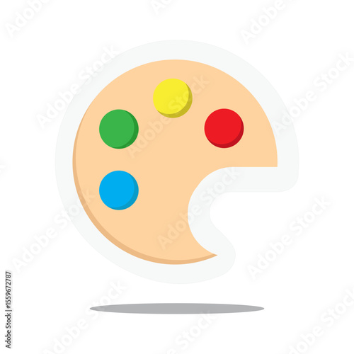 hand drawn vector illustration of a colorful Palette