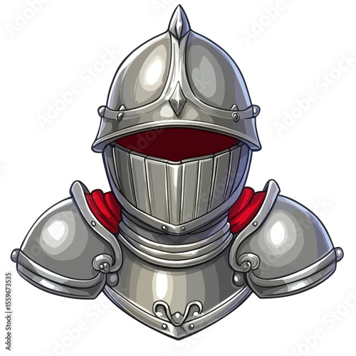 Iron helmet illustration 