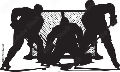 Vector Hockey Illustrations – Game Highlights and Celebrations

