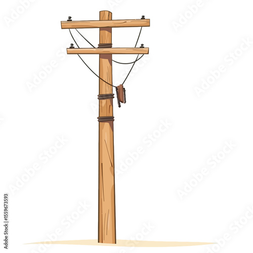 old wooden pole