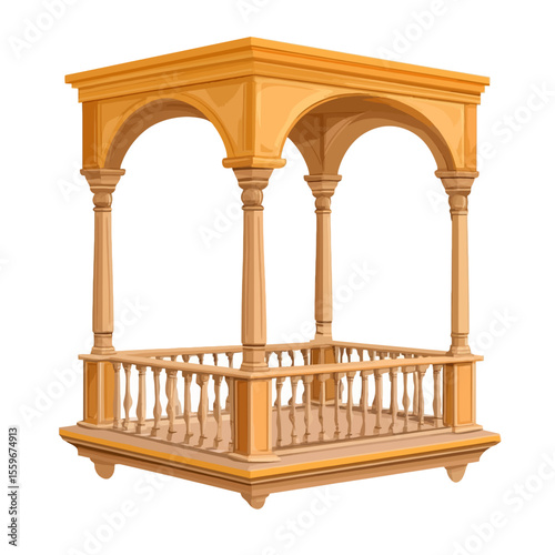 Ancient building isolated 