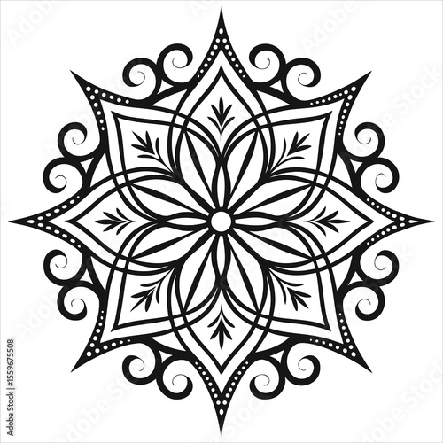 Vector doodle mandala . Ornamental luxury mandala Mandala Line Illustration . various mandala . Mandala Pattern Designs . Henna mandala. Mehndi style. Decorative pattern in oriental style.
