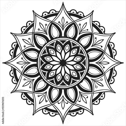 Vector doodle mandala . Ornamental luxury mandala Mandala Line Illustration . various mandala . Mandala Pattern Designs . Henna mandala. Mehndi style. Decorative pattern in oriental style.