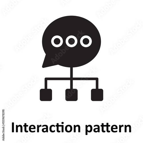 Interaction pattern Vector Icon which can easily modify or edit