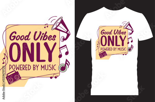 Music t shirt design concept