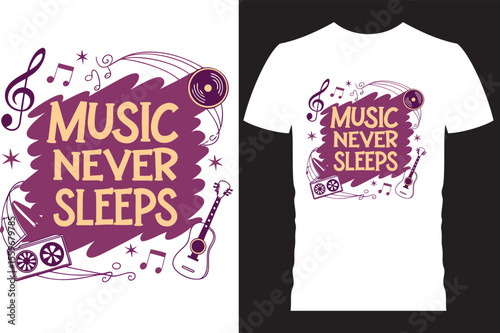 Music t shirt design concept