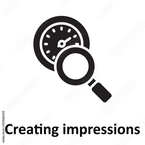 Creating impressions Vector Icon which can easily modify or edit
