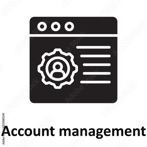 Account management Vector Icon which can easily modify or edit