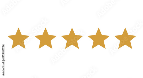 Five star rating vector illustration for review concept in flat design